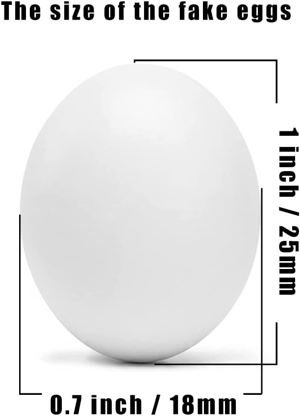 8Pcs Fake Bird Eggs, Stop Egg Laying fit Bourkes Parrot, Lovebird, Lineolated Parakeet, English Show Budgie Artificial Eggs 18mm*25mm