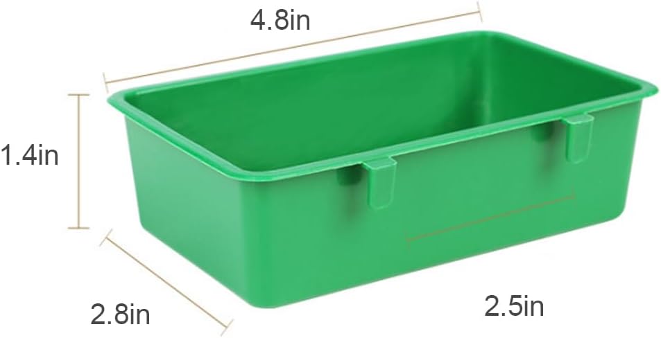 2 Pieces Bird Feeding & Watering Supplies,Bird Bath for Cage,Bird Water Feeder,Parakeet Bath,Bird Feeder for Cage,Bird Cage Feeder,Bird Shower,Bird Food Bowl (Green)