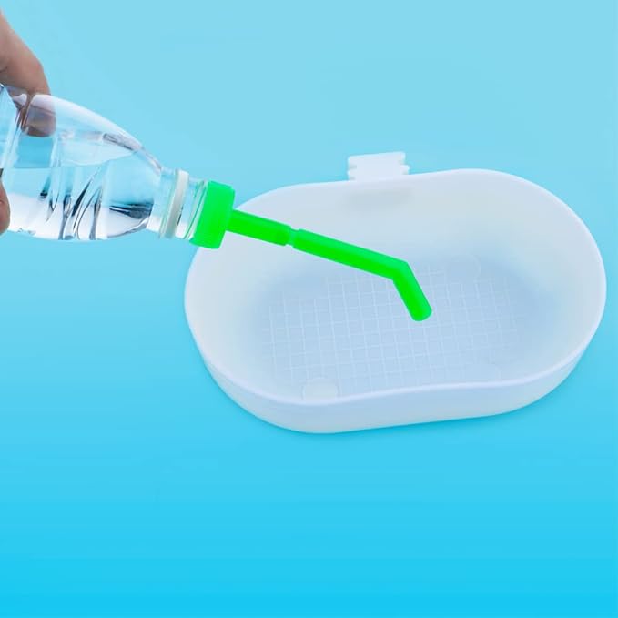 3 Pack Small Bird Plastic Feeder Seed Food Feeding Cup for Bird Parakeet Budgie Cockatiel Lovebird