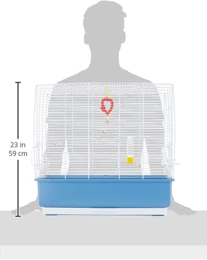 Ferplast Bird Cage Canaries Cage Piano 4, Complete with Accessories, 59 x 33 xh 55 cm