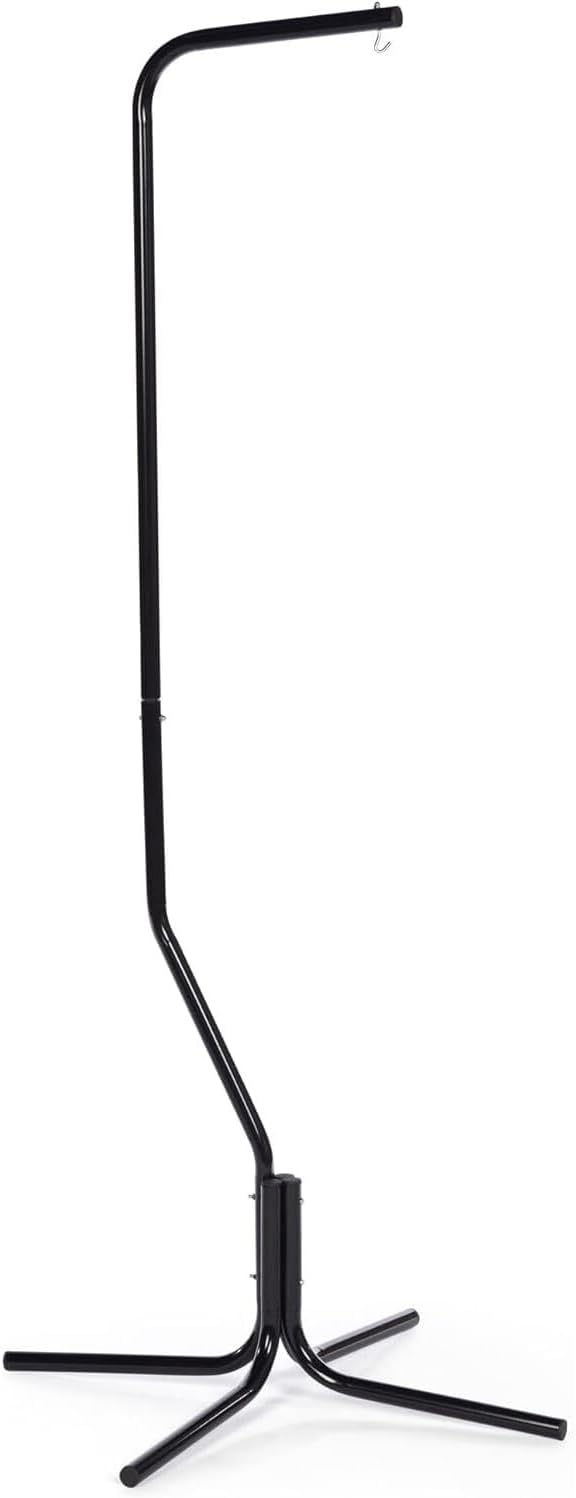 HomeStock African Adventure Tubular Hanging Bird Cage Stand with Durable Design, Stable Base, and Elegant Finish Black/Steel