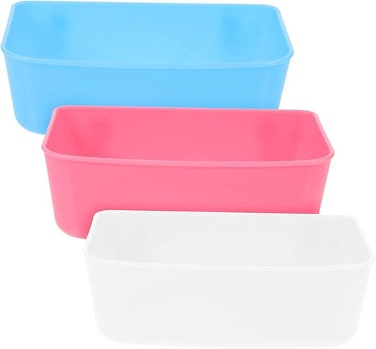 3pcs Bird Feeding Dish Cups Parrot Food Feeder Bowl Water Feeding Plate Bird Cage Accessories for Parakeet African Greys Conure Cockatiels Lovebird Budgie Chinchi