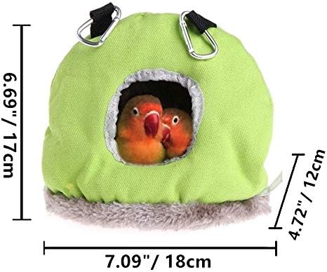 Litewoo Bird Hammock Nest Plush Warm Hanging Tent Pet Parrot Swing Bed Cave Cage for Parakeet Canary Cockatiel Lovebird Hamster Random Color (Medium)