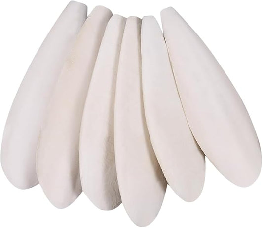 6 Pcs Natural Cuttlebone for Birds Parakeets Pure Cuttlebone Calcium Stone for Parakeets Canaries Cockatiels Tortoise Turtles Cockatiel 11-11.5cm /4.3-4.5”