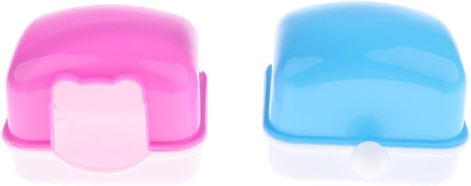 2 x Plastic Hamster House, Spleeping Room, Hideout Hut Exercise Natural Funny Nest, Blue & Pink
