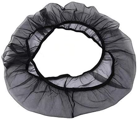 Universal Bird Cage Seed Catcher Seeds Guard Parrot Mesh Net Cover Stretchy Shell Skirt Traps Cage Basket Soft Airy Parrot Cage Skirt (M,Black)