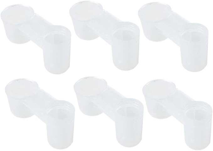 balacoo 10pcs Plastic Water Bottle Bird Drinker Feeder Cup Water Feeder Cup Chicken Pigeons Trough Animal Feeding Accessories