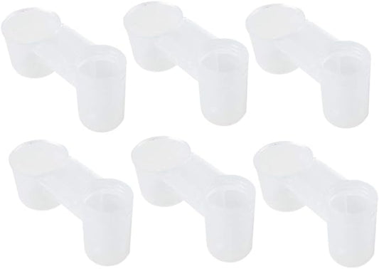 balacoo 10pcs Plastic Water Bottle Bird Drinker Feeder Cup Water Feeder Cup Chicken Pigeons Trough Animal Feeding Accessories