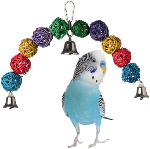 Super Bird Creations SB370 Vine Ball Arch Bird Toy, Small Bird Size, 7.5" x 7.5"