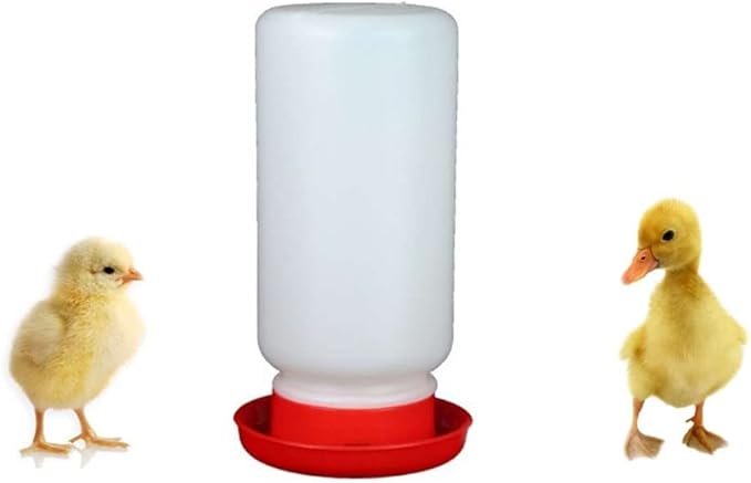 Chick Feeder and Waterer Combo 1 Quart Chicken Feeder 0.9 Quart Chicken Waterer Birds Poultry Feeding Equipment Plastic