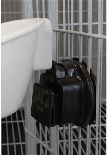 Press 'N' Slide Feed Station - Durable Mounted Food Bowl Dish - Sugar Gliders, Squirrels, Prairie Dogs, Degus, Marmosets, Parrots, Birds, Rats, Hamsters, Gerbils & Other Small Pets… (Without Dome)