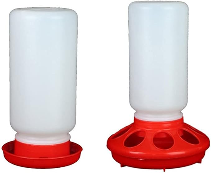 Chick Feeder and Waterer Combo 1 Quart Chicken Feeder 0.9 Quart Chicken Waterer Birds Poultry Feeding Equipment Plastic