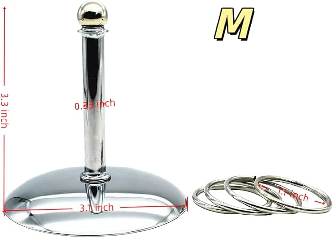 Fosrion Stainless Steel Parrot Ring Toss Toy, Interactive Training & Enrichment Toy for Parrots – Bite-Proof, Anxiety Relief, Exercise Fun for All Kinds of Parrot (Medium)