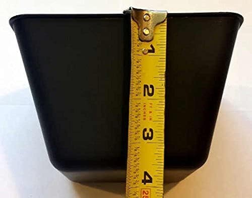 Cage Cups (24pk) Square Black 1.2 Quart / 38 fl oz Hanging Feed & Water Cage Cups