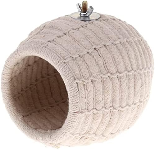 Litewoo Bird Breeding Nest Warm Rope Bed House for Small Medium Bird Parrot Parakeet Conure Cockatiel Canary Finch Lovebird Budgie (C: Cotton Rope)
