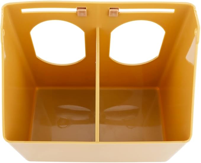 2 Pcs Pigeon Plastic Feeder, Dove Bird Food Feeding Hanging Box for Poultry Pigeon Parrot Budgie Parakeet Cage (Two Holes)