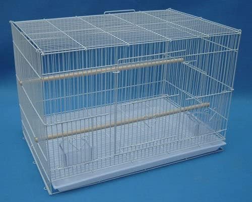 Aviary Canary Finch Budgie Lovebird Parakeet Breeding Breeder Bird Finches Parakeet Finch Flight Cage, 24"x16"x16"H (White, Without Divider)