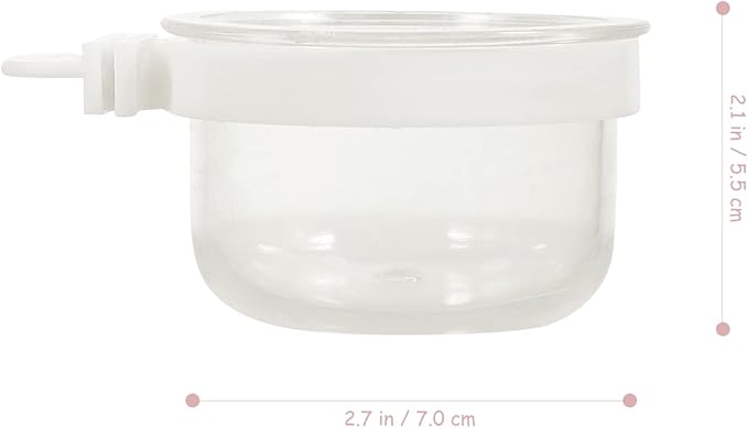 Mipcase 5pcs Parrot Bowls Multi-Function Bird Feeders for Cage Transparent Bird Supply Easy Installation for Parrots Cockatiels and More