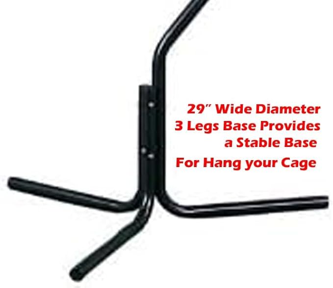 Mcage Tubular Steel Hanging Hanger Bird Cage Stand with Metal Hook
