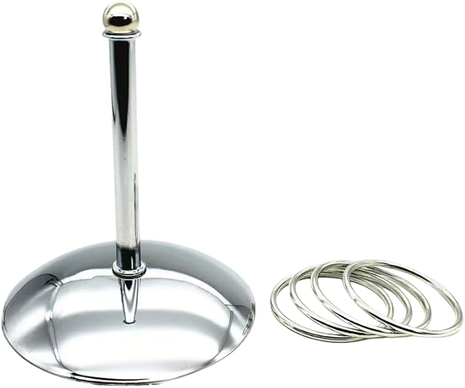Fosrion Stainless Steel Parrot Ring Toss Toy, Interactive Training & Enrichment Toy for Parrots – Bite-Proof, Anxiety Relief, Exercise Fun for All Kinds of Parrot (Large)