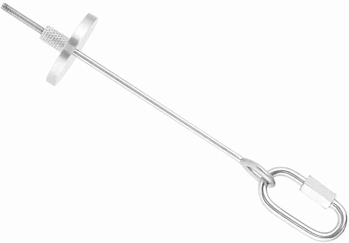 Oumefar Stainless Steel Bird Food Holder Parrot Food Skewer Parrot Fruit Stick Holder Feed Treating Tool for Bird Parrots(S) Bird Toys