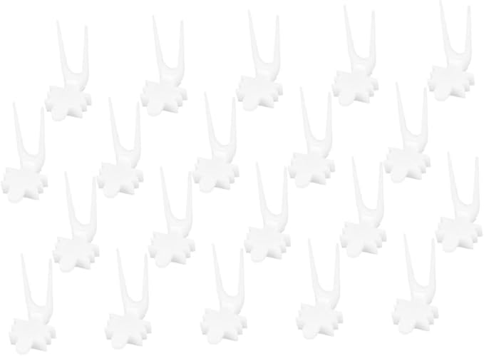 HANABASS 100pcs Bird Cage Food Holder Forks Vegetable Fixing Skewers for Birds Parrots Pets Easy to Install No Feeding