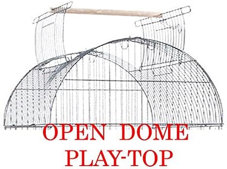 65-Inch Open and Close Dome Plays Top Parrot Lovebird Cockatiel Cockatiels Parakeets Cage Tight 5/8-Inch Bar Spacing with Removable Rolling Stand