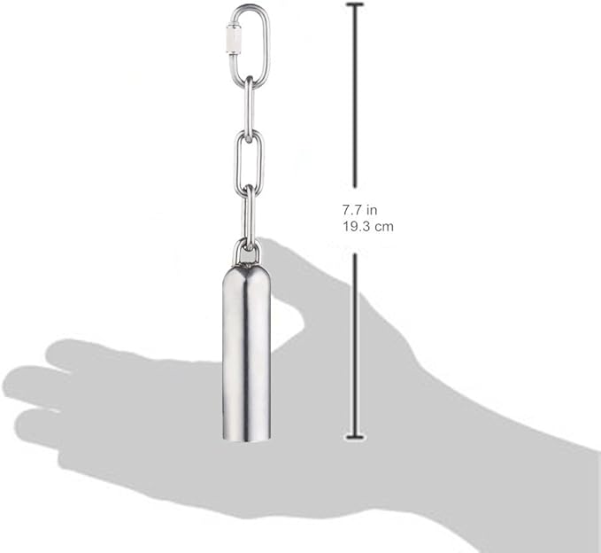 Stainless Steel Bell Toy for Birds,Heavy Duty Bird Cage Toys for Parrots, African Greys, Mini Macaws, Small Cockatoos, Cockatiels & More (Small or Large)
