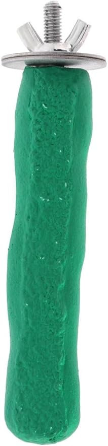 Sweet Feet and Beak Comfort Grip Safety Perch for Bird Cages - Pedicure Perch for Birds to Keep Nails and Beaks in Top Condition - Safe Easy to Install Bird Cage Accessories X-Small 4.5" - Green