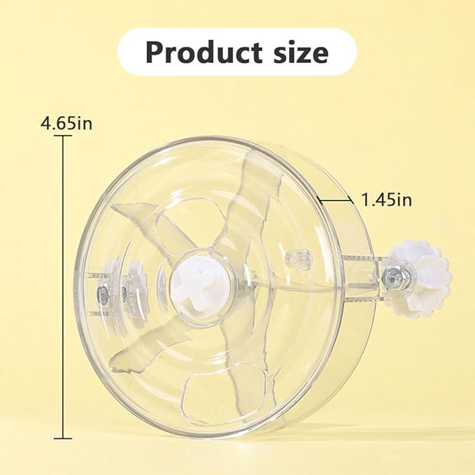 Transparent Rotating Anti Spill Parrot Feeder Bowl Cage Mounted Foraging Toy for Cockatiel Budgies Lovebirds Small Medium Parrots