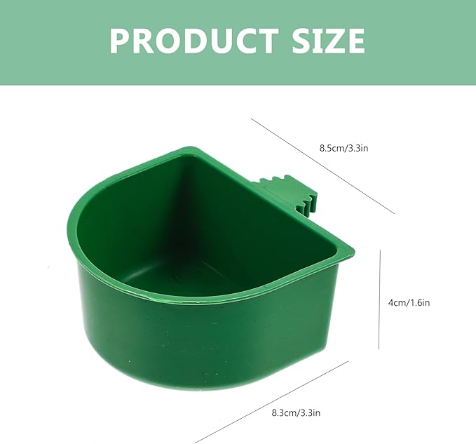 20Pcs Bird Cage Food Box Bird Food Bowl Plastic Holder Feeder Bowl Cage