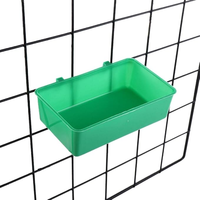 5PCS Pet Bird Bowl Hanging Parakeet Food Dispenser Square Box Multi-Purpose Parrot Bath Basin for Bird Cage Accessories Bird Supplies
