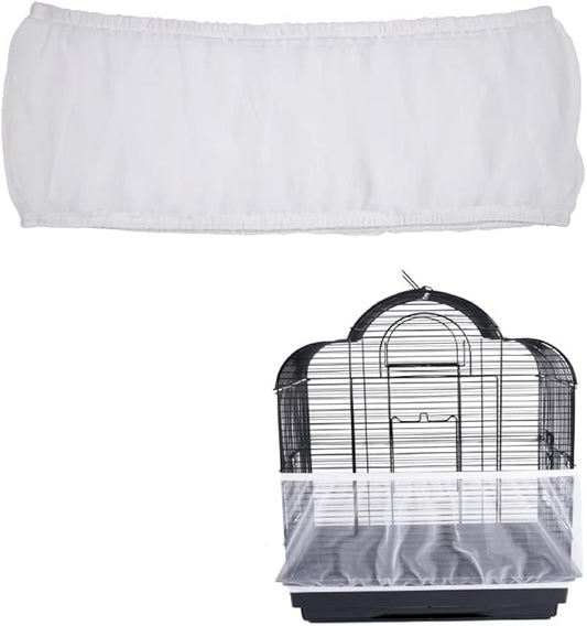 Bird Cage Cover, Breathable Washable Mesh Seed Catcher Seed Catcher Guard Net Covers Large Size Bird Cage Good (4 Colors)