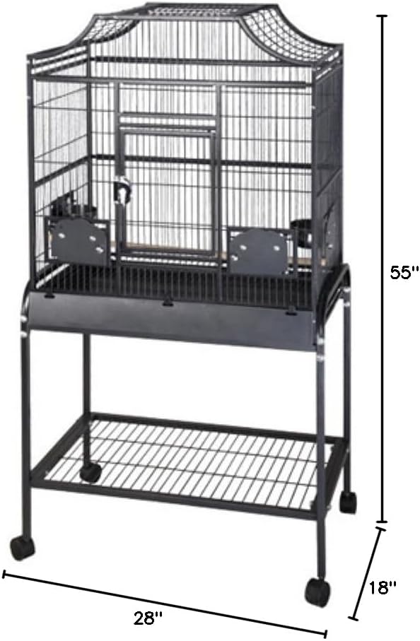 A&E Cage Co. Elegant Style Flight Cage, 28" x 18", Sandstone (MA2818FL Sandstone)