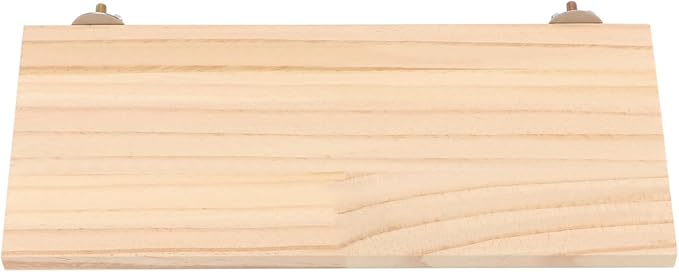 Wontee Bird Perch Stand Wooden Platform for Cockatiels Conures Rats Gerbils Chinchillas Squirrels (M)