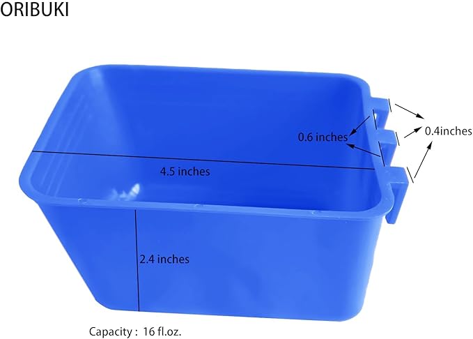 10 Pack Chicken Feeder Waterer Hanging 16 OZ Rabbit Water Cup Cage Bird Food Dishes Pigeon Feeding Watering Bowl with Hooks Bunny Poultry Coop Drinker Quail Duck Seed Treats Dispenser