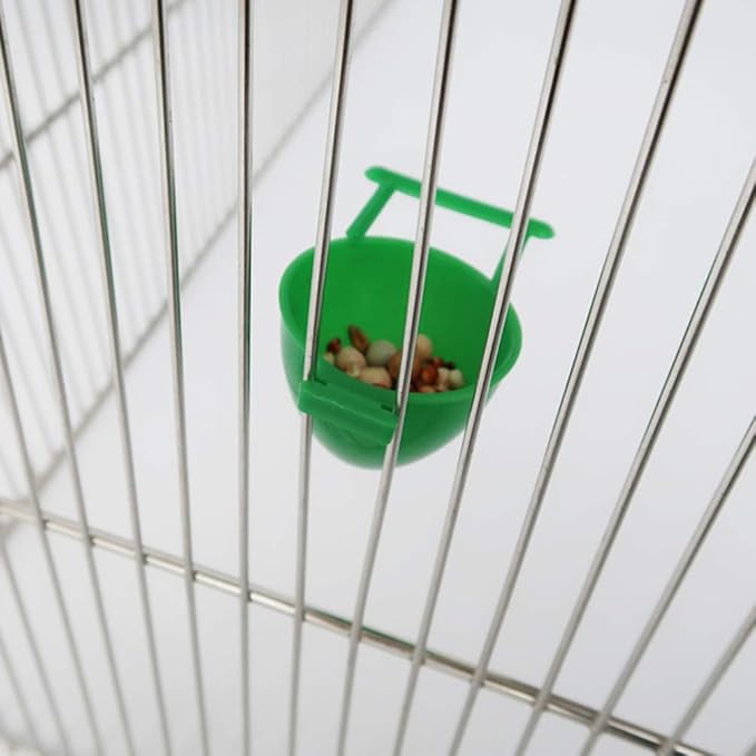 Balacoo 10Pcs Bird Feeding Cages Parrot Accessory