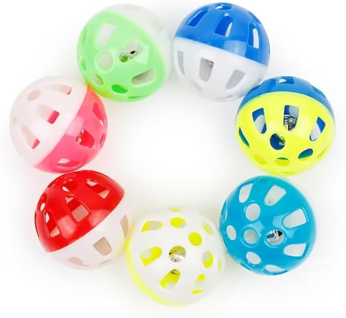 10 Pcs Hollow Rolling Bell Ball Pet Bird Toy Bird Ball Foot Talon Toy for Parakeet Cockatiel Parrot Bird Balls Toy Cage Fun Toys