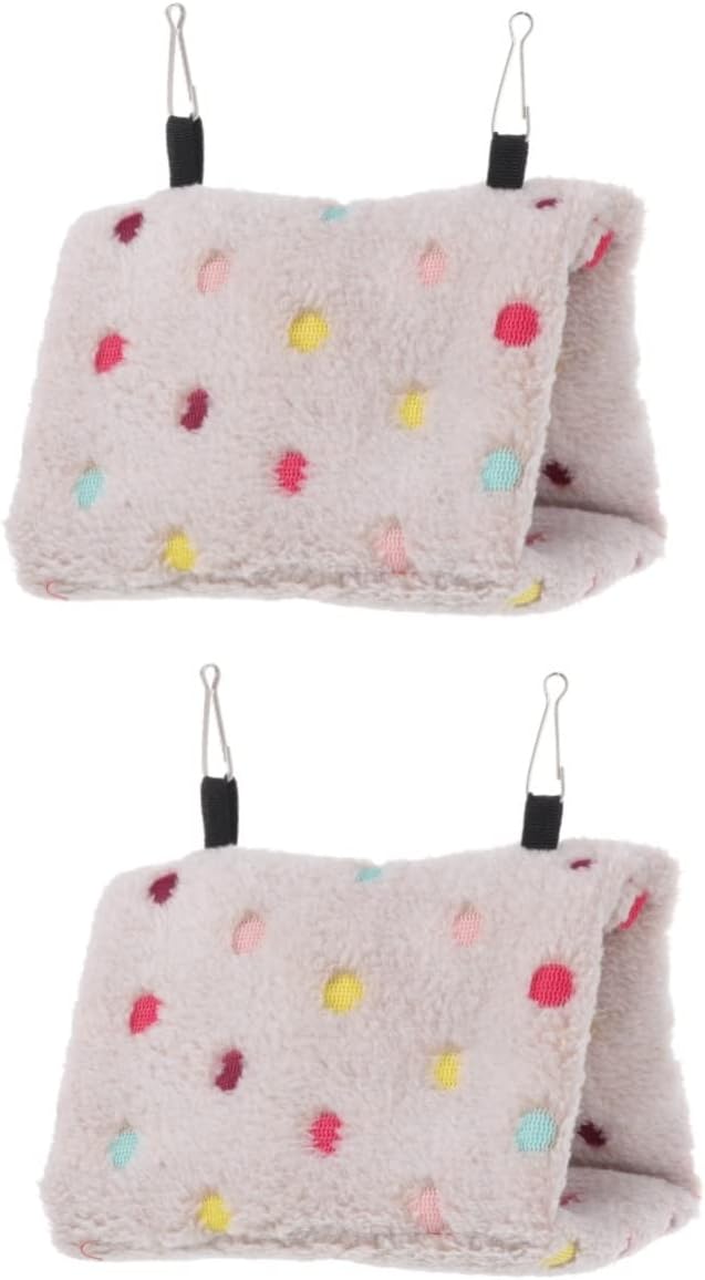 Mipcase 2pcs Warm Cotton Parrot Hammock Stylish Bird Nest for Cozy Hanging Shelter for Parakeets Cockatiels and Other Small Birds Ideal Bird Cage Accessory