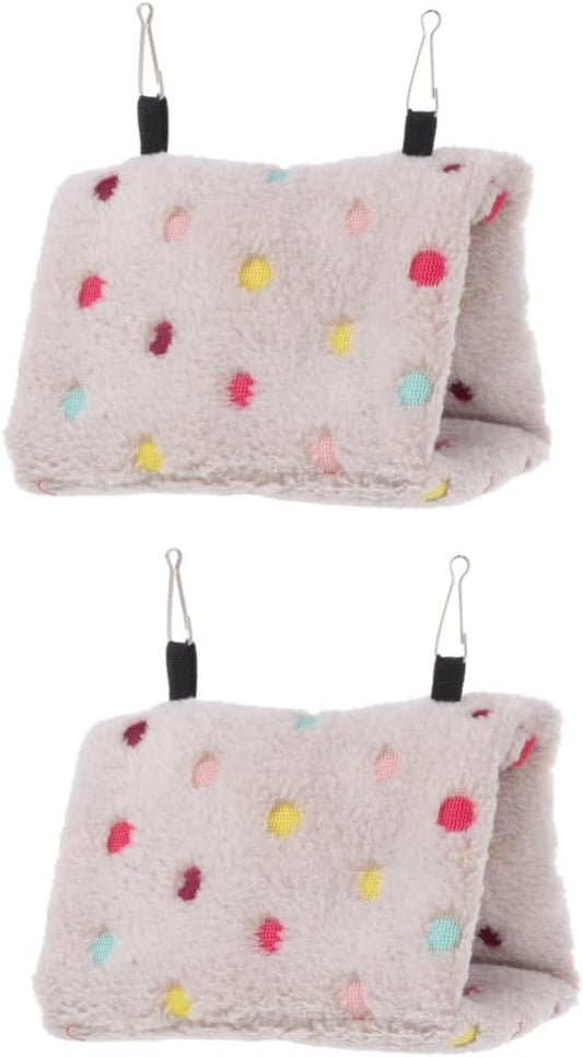 Mipcase 2pcs Warm Cotton Parrot Hammock Stylish Bird Nest for Cozy Hanging Shelter for Parakeets Cockatiels and Other Small Birds Ideal Bird Cage Accessory