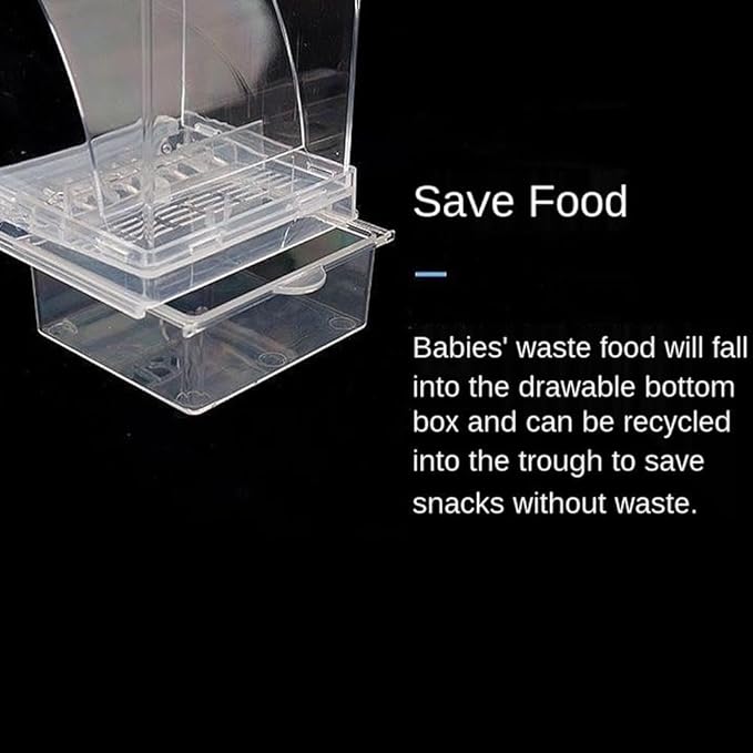 No Mess Bird Feeder for Cage,Automatic Parrot Feeder Cage Accessories,Transparent Parakeet Seed Container Food Feeder Drinker for Cage,No-Spill Transparent Bird Feeder (White*2)