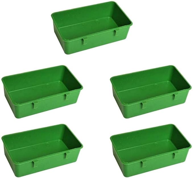 5PCS Pet Bird Bowl Hanging Parakeet Food Dispenser Square Box Multi-Purpose Parrot Bath Basin for Bird Cage Accessories Bird Supplies