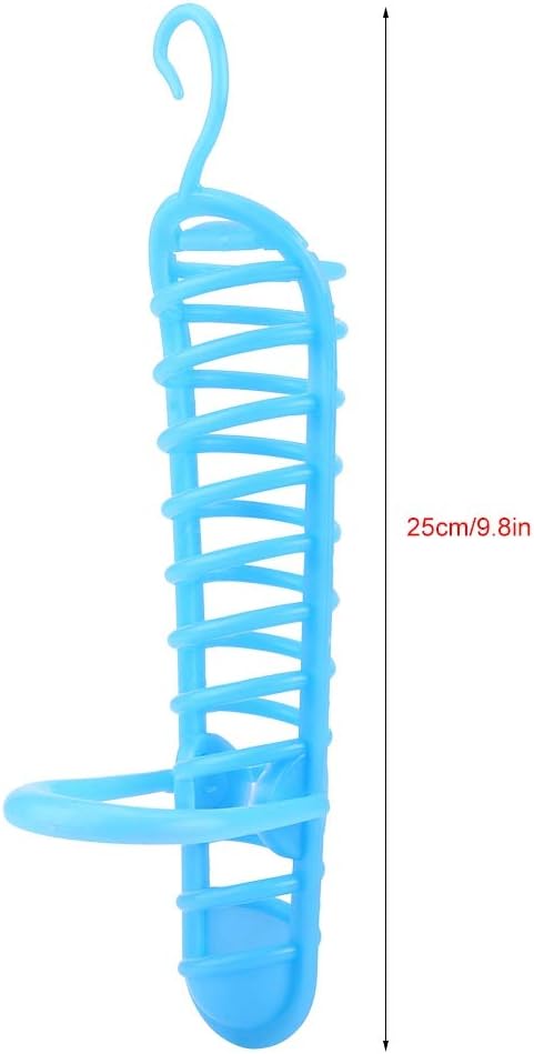 Bird Food Holders, Parrots Feeder Basket, Plastic Parrot Feeder Basket Bite Resistant Bird Fruit Vegetable Skewer, Birds Hanging Fruit Vegetable for Parrots Cockatoos Conure (Blue)