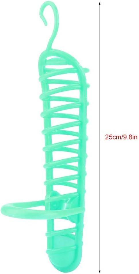 Fdit Parrots Feeder Basket Plastic Food Fruit Feeding Perch Stand Holder for Pet Bird Supplies Fruit Vegetable Millet Container(Green)