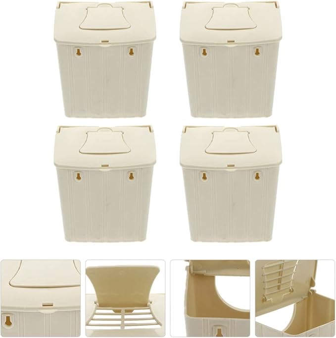 Alipis Bird Breeding Box 4Pcs Hanging Nesting Boxes for Small Birds Finch Parakeet Budgie Plastic Bird Hatching House Durable Weather Resistant Supplies