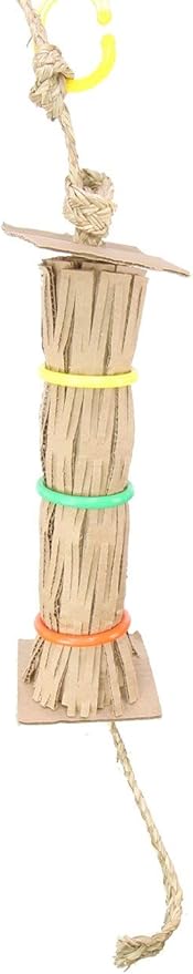 Bonka Bird Toys 2204 Large Ring Roll 25" x 4", Large Parrot Chew Shred Cage Toy, Cockatoo, Amazon, African Grey, and Similar