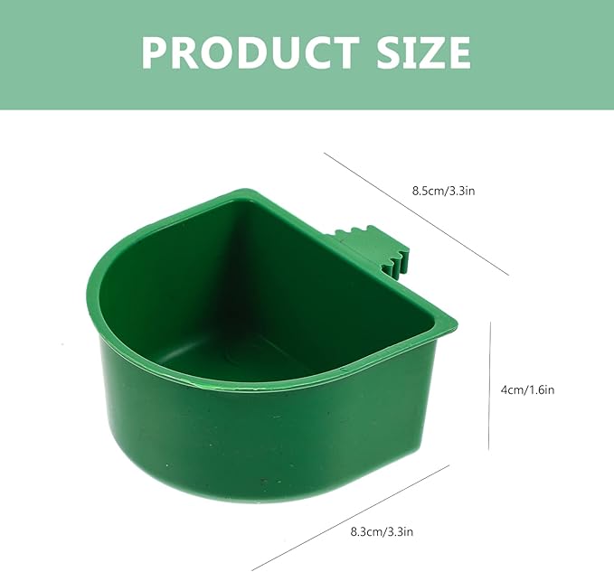 20Pcs Bird Cage Food Box Bird Food Bowl Plastic Holder Feeder Bowl Cage