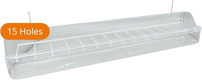 2GR Bird Feeders with 14 Slot Removable Grill 2 Pack - Hanging Chick Feeder and Waterer with No Mess for Canaries, Lovebirds, Cockatiels, Ideal for All Small Birds