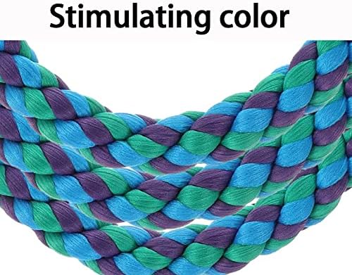 2Pcs 11.8’’Bird Rope Perches,Bendable Climbing Standing Chew Cage Toys Unique&Simulate Natural Color Bungee Toys for Small to Regular Size Birds