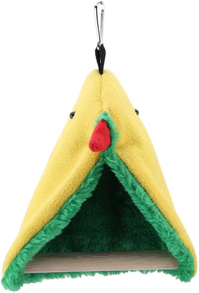Pet Bird Plush Hammock, Pet Bird Parrot Triangle Plush Hammock Tent Bed Hanging Cave Standing Toy